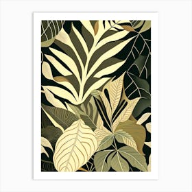 Leaf Pattern Rousseau Inspired 3 Art Print