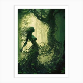 Whispering Woods Queen Art Print