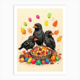 Easter Crows Art Print