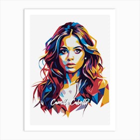 Camila Cabello 02 Portrait Music WPAP Pop Art Art Print