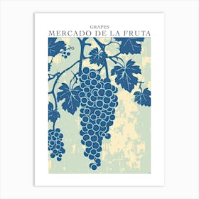 Mercado De La Fruta Grapes Illustration 1 Poster Art Print