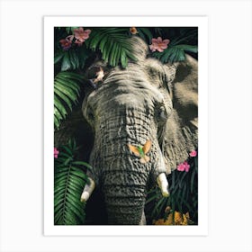 Elephant In The Jungle 1 Art Print