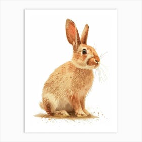 Californian Rabbit Nursery Illustration 3 Art Print