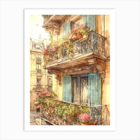 Paris Balcony Art Print