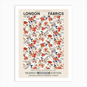 Poster Flower Luxe London Fabrics Floral Pattern 6 Art Print