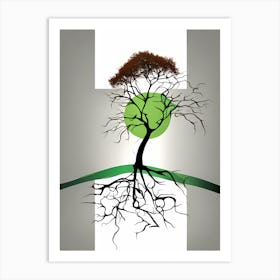 Tree life minimalistic VECTOR ART Art Print