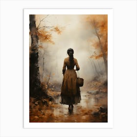 Woman In The Woods Art Print