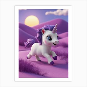 Unicorn In The Desert Art Print