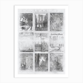 Pencil Art NewYork 2 Art Print