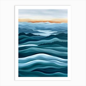 Ocean Waves Canvas Print 1 Art Print