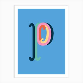 Letter P Typographic Art Print