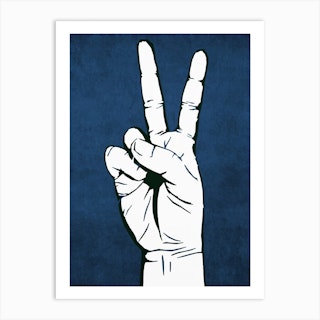Peace Hand Art Print