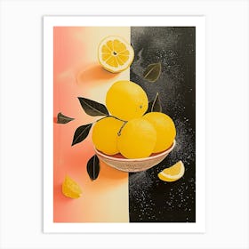 Citrus Fruit Art Deco 2 Art Print