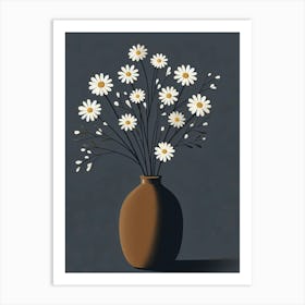 Daisies In A Vase 18 Art Print