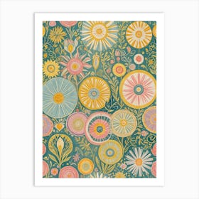 Pastel Wheel Swirls Poster