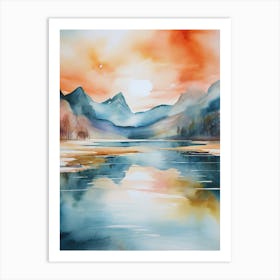 Sunset In Scotland 1 Art Print