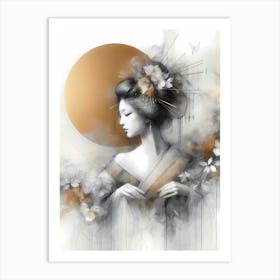 Creativel Geisha Illustration 111 Art Print