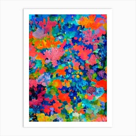 Acropora Gemmifera Vibrant Painting Art Print