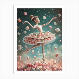 Marshmallow Ballerina 4 Art Print