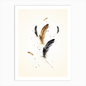 Minimalist Feathers Illustration 1 Art Print