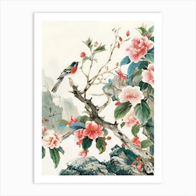 Bird Flowers Chinese Style 11 Art Print