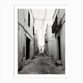 Otranto, Italy, Black And White Photography 4 Art Print