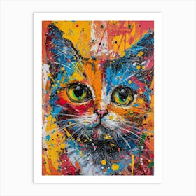 Splatter Cat 2 Art Print