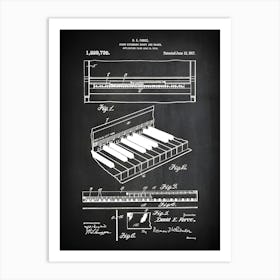 Piano Keyboard Chart Patent, Piano Teacher Gift, Pianist Gift, Piano Print, Piano Decor, Keyboard, Piano Art, Piano Chart, Music Room, Mp7351 Art Print