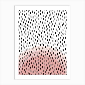 Mono Black And Pinks Art Print