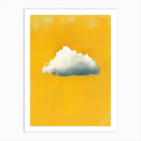 Cloud Wall Art Painting Yellow Sky Print Art Print