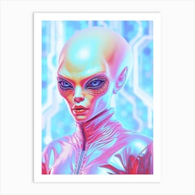 Alien Glossy Portrait-2 Art Print