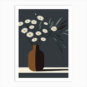 Daisies In A Vase 10 Art Print