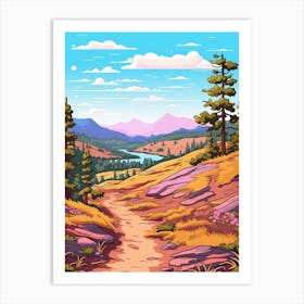 Padjelanta Trail Sweden 1 Hike Illustration Art Print