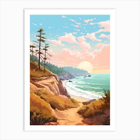 West Coast Trail Canada 2 Hike Illustration Art Print