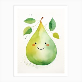 Friendly Kids Pear 1 Art Print