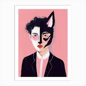 Cat Mask Art Print