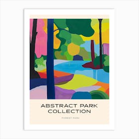 Abstract Park Collection Poster Forest Park St Louis 3 Art Print