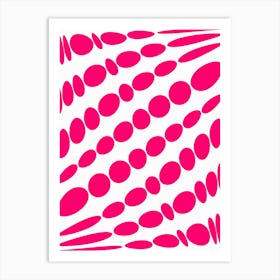 Pink Circles Pop Minimal Graphic Abstract Art Print