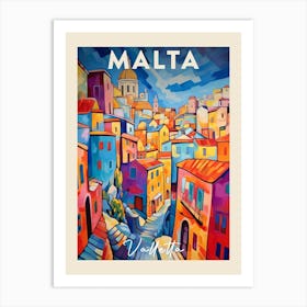 Valletta Malta 2 Fauvist Painting Travel Poster Art Print