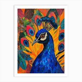 Peacock Pattern Painting 2 Art Print
