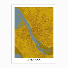 Liverpool Yellow Blue Art Print