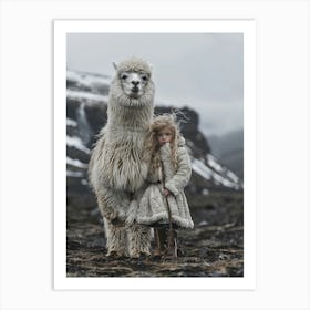 Iceland Alpaca Art Print