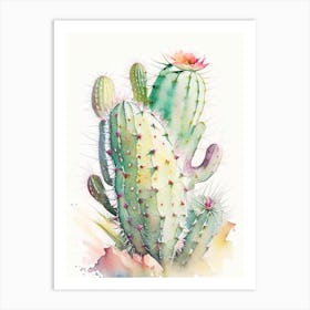 Trichocereus Cactus Storybook Watercolours Art Print