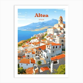 Altea Spain Town Travel Art Art Print