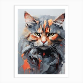  Angry Cute Cat  Art Print Art Print