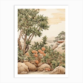 Japanese Skimmia Victorian Style 1 Art Print