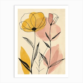 Dublin Flower Market Boho Minimalist Style Art Print