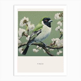 Ohara Koson Inspired Bird Painting Finch 3 Poster Art Print