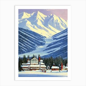 Snowshoe, Usa Ski Resort Vintage Landscape 3 Skiing Poster Art Print