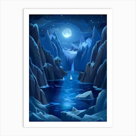 Night In The Arctic Art Print